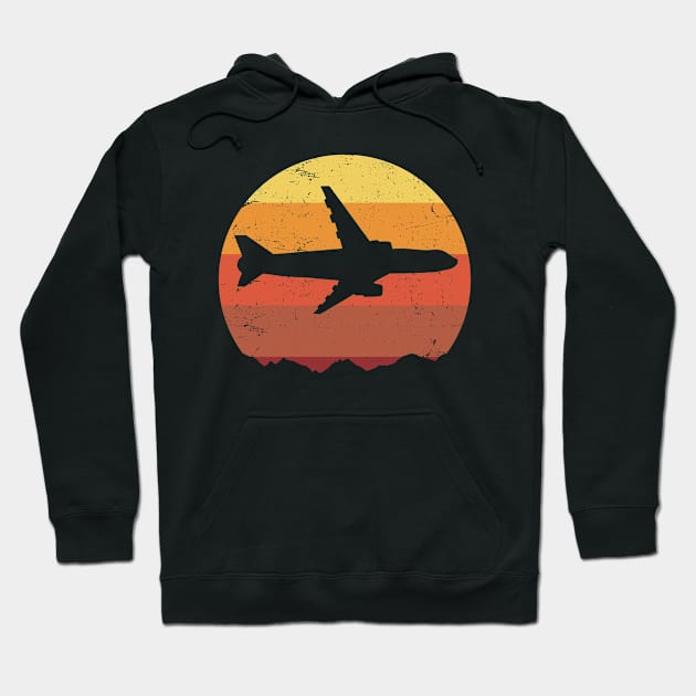 Airplane Aircraft Aviation Vintage Hoodie by CreativeGiftShop